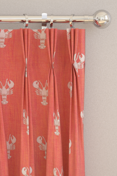 Cromer Embroidery Curtains - Coral - by Sanderson. Click for more details and a description.