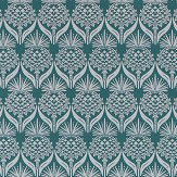 Artichoke Thistle Wallpaper - Teal - by Barneby Gates. Click for more details and a description.
