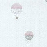 Air Balloon Wallpaper - Off White and Pink - by Casadeco