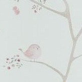 Bird Tree Wallpaper - Pink - by Casadeco. Click for more details and a description.
