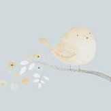 Bird Tree Wallpaper - Pale Blue - by Casadeco