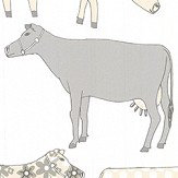 Decorative Cows Wallpaper - Butterscotch - by Galerie. Click for more details and a description.