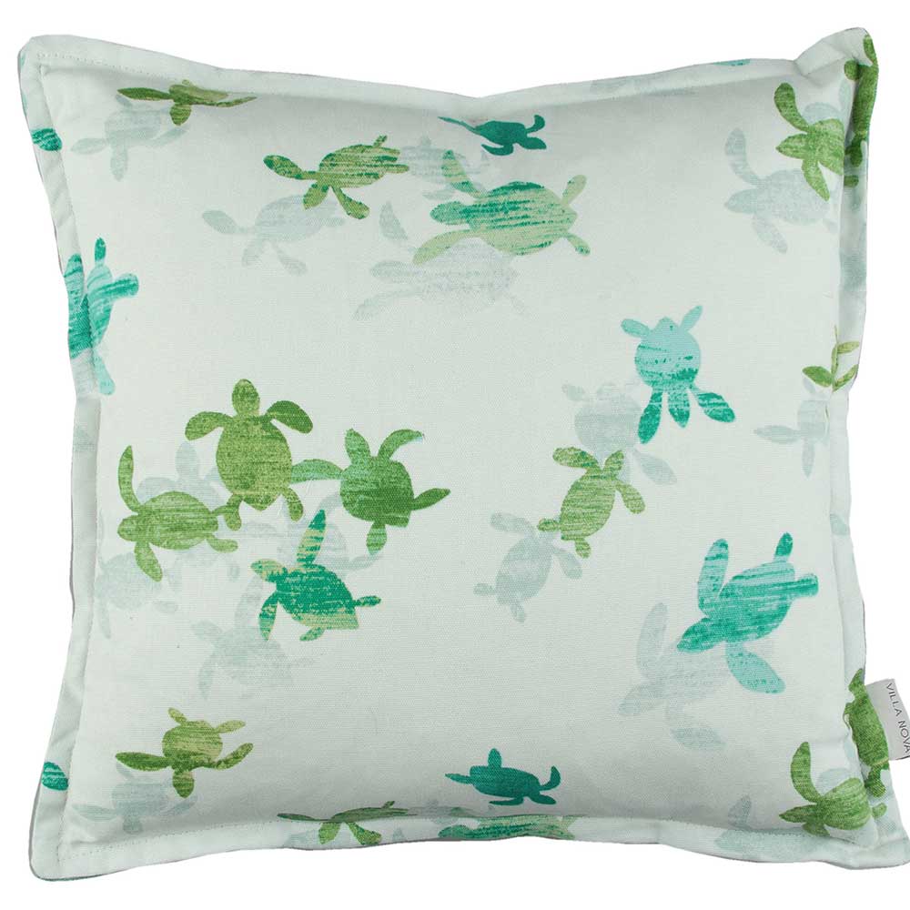 Tiny Turtles Cushion - Green - by Villa Nova