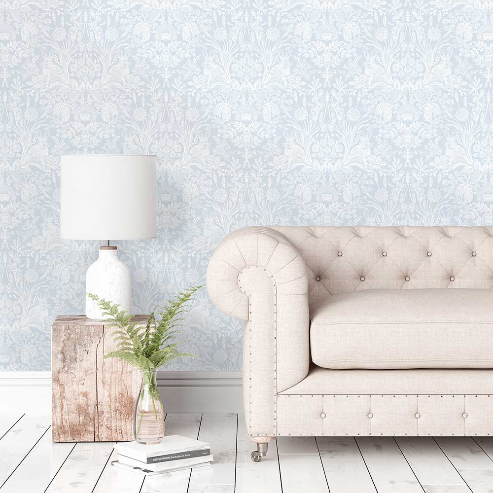 Bexley Wallpaper - Soft Blue - by Albany