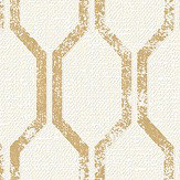 Linen Small Geo Wallpaper - White / Gold - by Albany. Click for more details and a description.