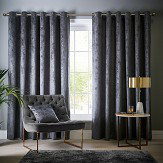 Navarra Eyelet Curtains Ready Made Curtains - Slate - by Studio G. Click for more details and a description.