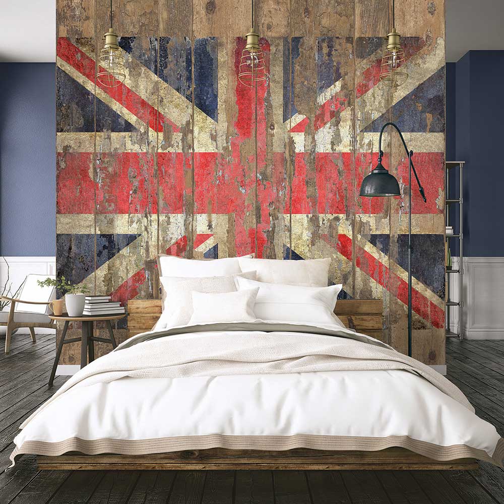 Union Jack mural - Multi-coloured - by Galerie