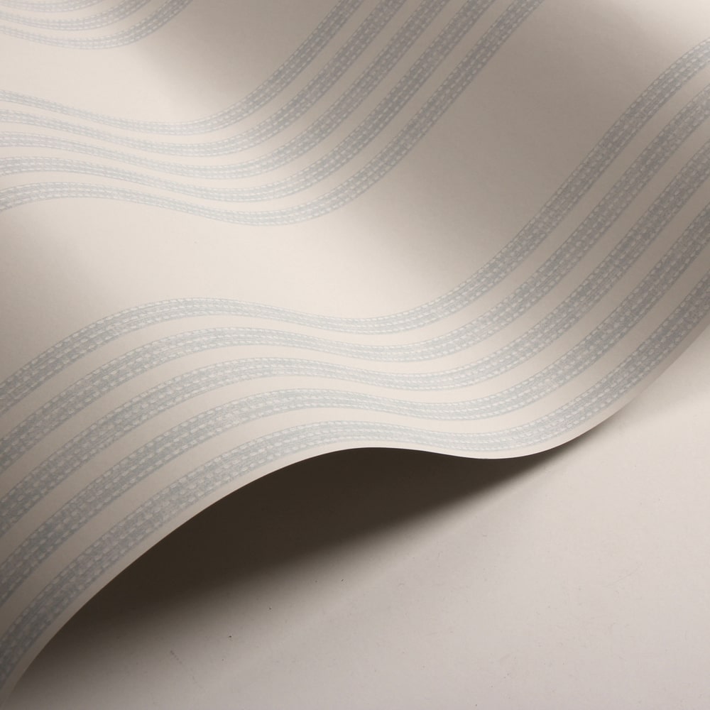 Jude Stripe Wallpaper - Blue - by Colefax and Fowler