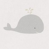Whale Wallpaper - White & Grey - by Casadeco. Click for more details and a description.