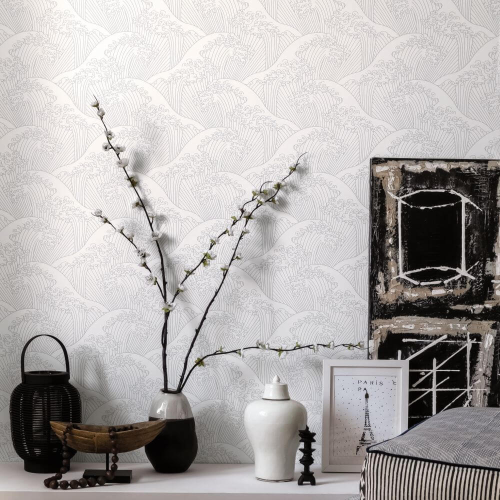 Nami Wallpaper - Silver - by Caselio