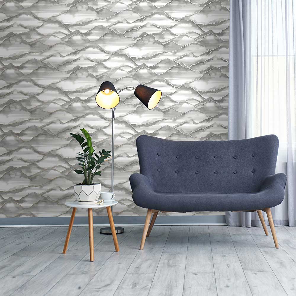 Denali Wallpaper - Grey - by Albany