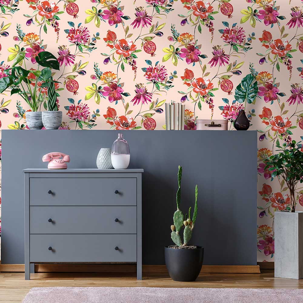 Punica Wallpaper - Blush Pink - by Albany