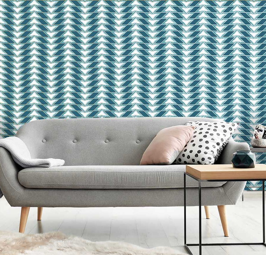 Eiger Wallpaper - Teal - by Albany