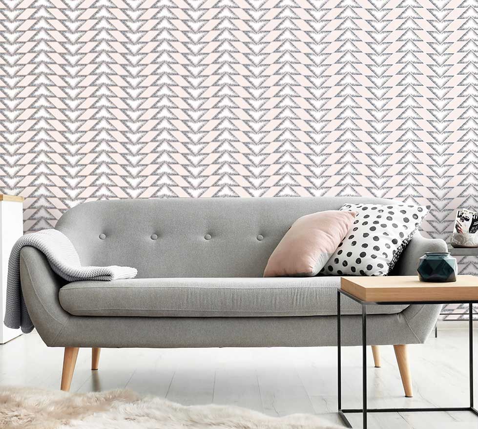 Eiger Wallpaper - Soft Pink - by Albany