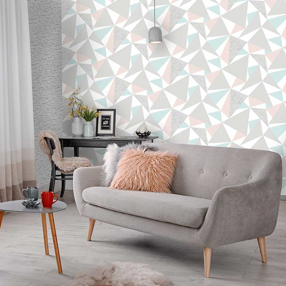Glacier Wallpaper - Soft Teal - by Albany