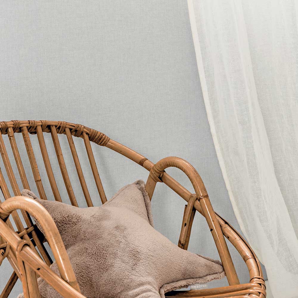 Linen Wallpaper - Soft Grey - by Caselio