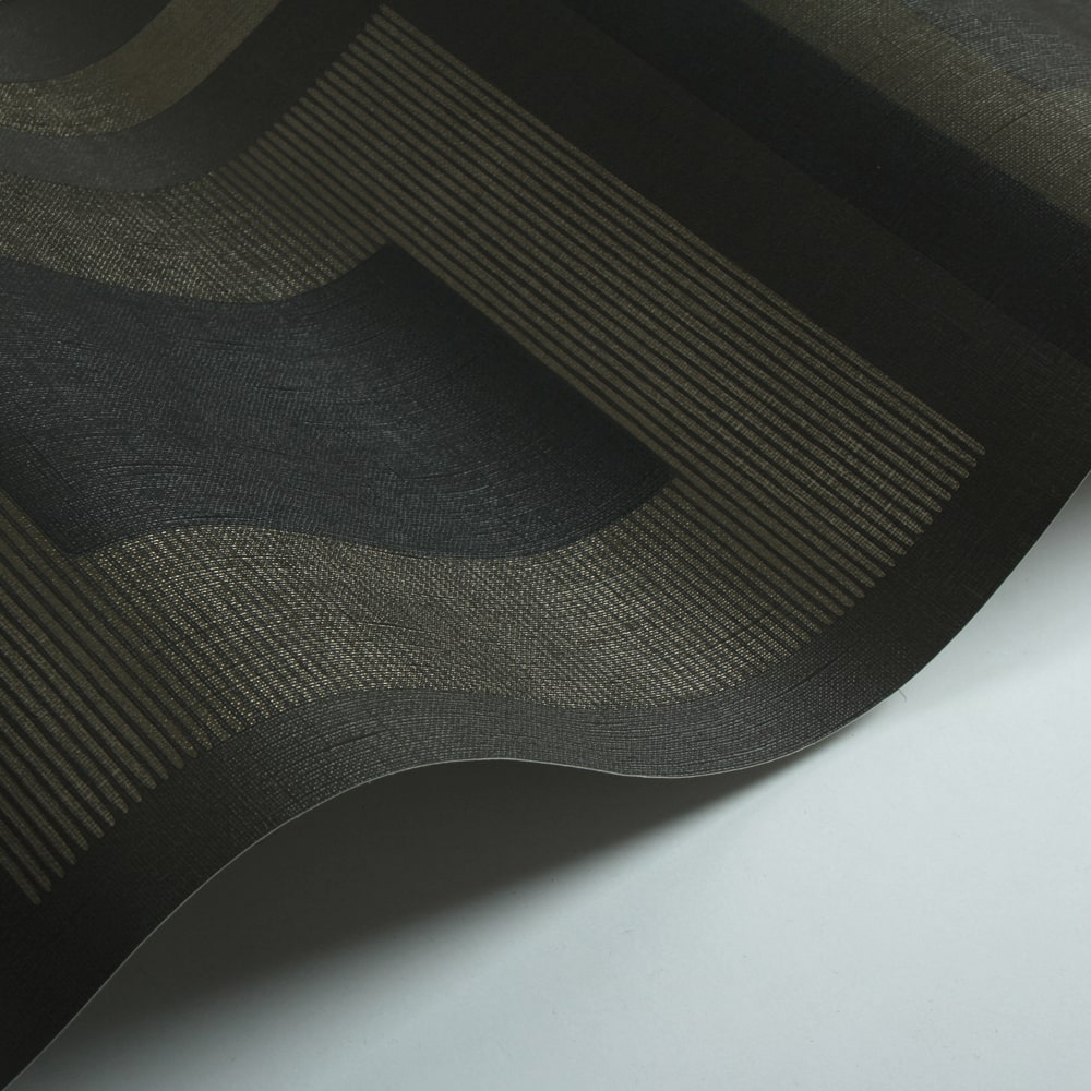 Moro Wallpaper - Charcoal/ Bronze - by Threads
