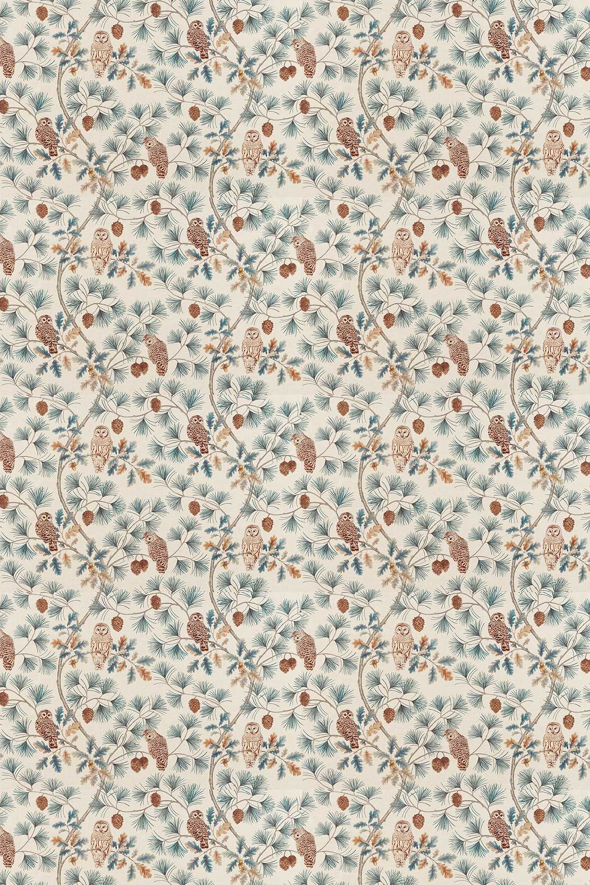 Owlswick Fabric - Teal - by Sanderson