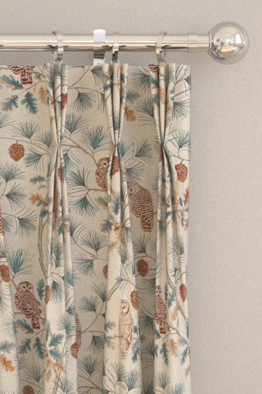 Owlswick Curtains - Teal - by Sanderson. Click for more details and a description.