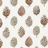 Pine Cones Fabric - Briarwood / Cream - by Sanderson. Click for more details and a description.