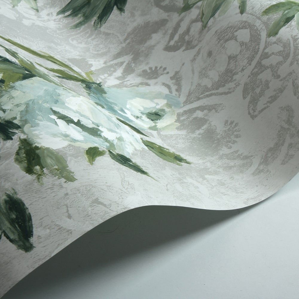 Floreale Wallpaper - Steel - by Designers Guild