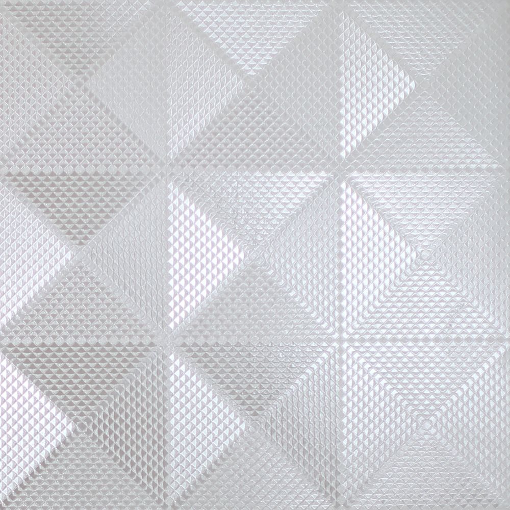 Geo Diamond Foil Wallpaper - Silver - by Arthouse