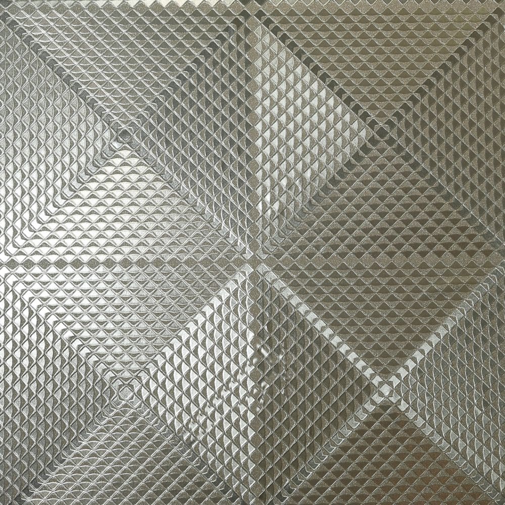 Geo Diamond Foil Wallpaper - Champagne - by Arthouse