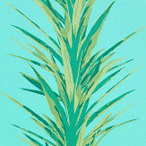 Papier peint Yucca - Ciel / vert - Sanderson. Cliquez pour en savoir plus et lire la description.