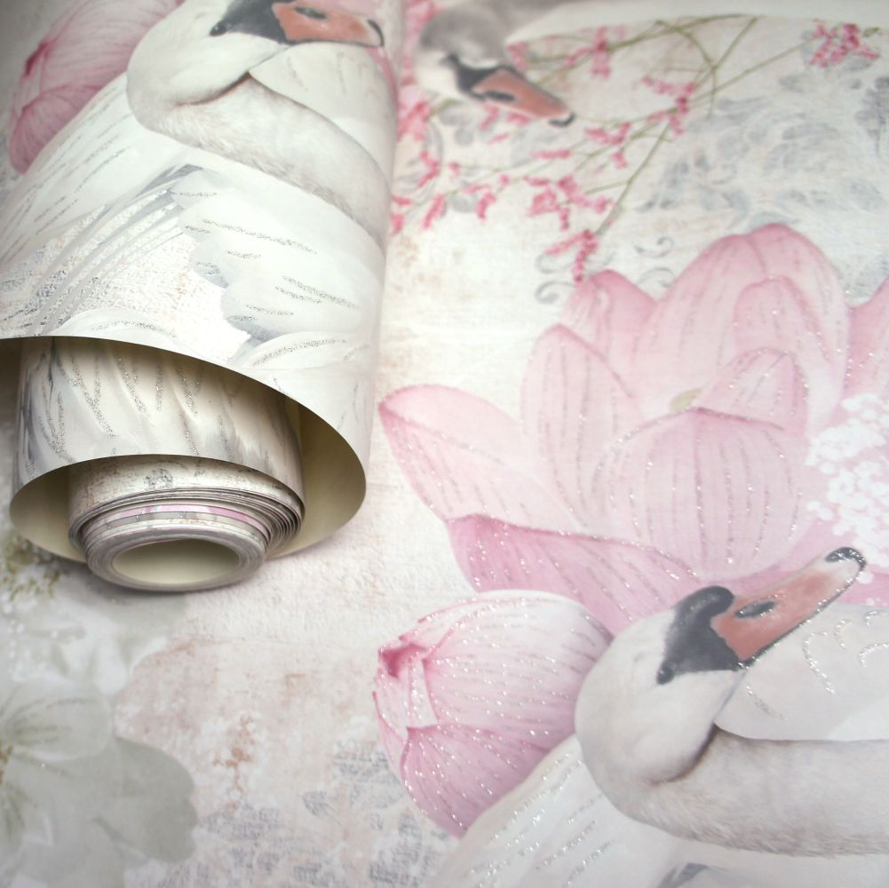 Gabriella Wallpaper - Pink - by Albany