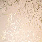 Leaf Wallpaper - Gold / Nude - by Erica Wakerly. Click for more details and a description.