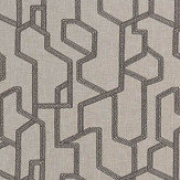 Labyrinth Fabric - Charcoal - by Clarke & Clarke. Click for more details and a description.