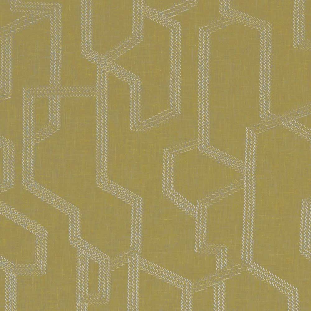 Labyrinth Fabric - Citron - by Clarke & Clarke