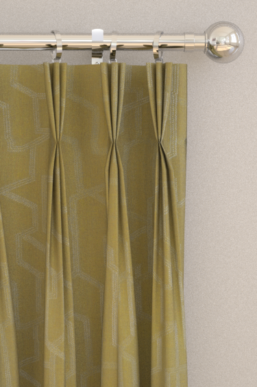 Labyrinth Curtains - Citron - by Clarke & Clarke. Click for more details and a description.