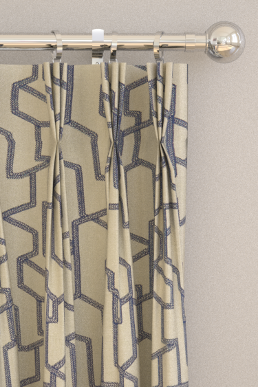 Labyrinth Curtains - Midnight - by Clarke & Clarke. Click for more details and a description.