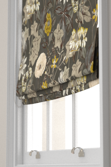 Passiflora Blind - Charcoal - by Clarke & Clarke. Click for more details and a description.