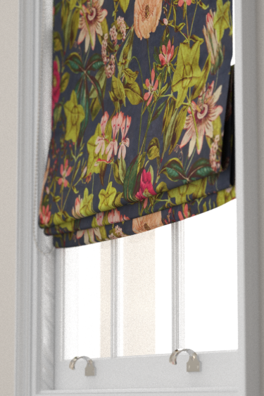 Passiflora Blind - Midnight / Spice - by Clarke & Clarke. Click for more details and a description.