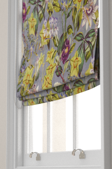 Passiflora Blind - Slate / Amethyst - by Clarke & Clarke. Click for more details and a description.