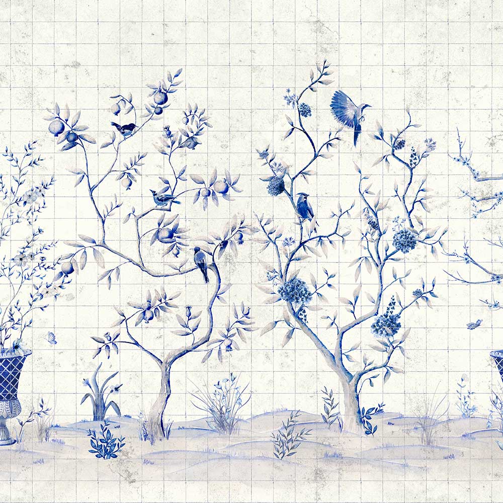 Meihua Mural - Blue Spirulina - by Coordonne