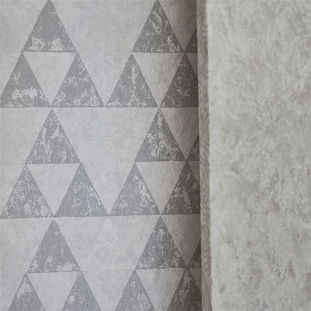 Dorsoduro Wallpaper - Silver - by Designers Guild
