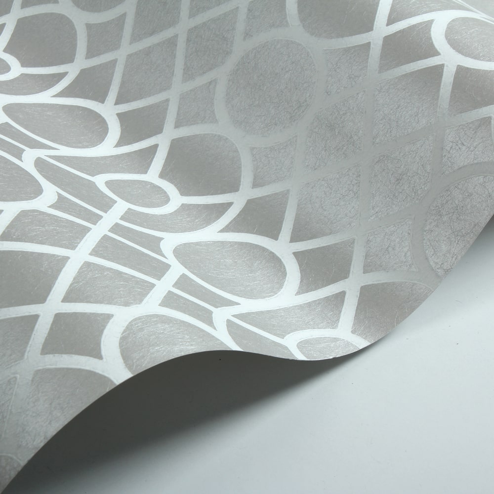 Merletti Wallpaper - Platinum - by Designers Guild