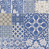 Papier peint Dutch Tile - Bleu - Metropolitan Stories. Cliquez pour en savoir plus et lire la description.