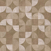 Wood Geo Wallpaper - Brown - by Metropolitan Stories. Click for more details and a description.