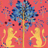 Medieval Tapestry Wallpaper - Deep Coral - by Coordonne. Click for more details and a description.