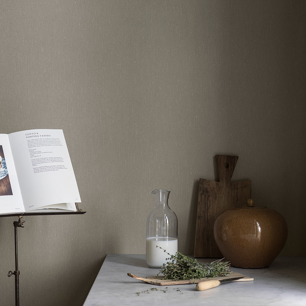 Linen Plain Wallpaper - Pure Linen - by Boråstapeter