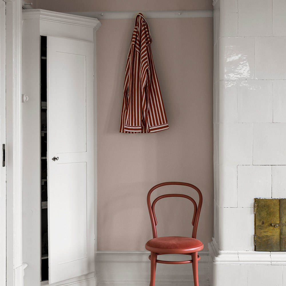 Linen Plain Wallpaper - Rose Blush - by Boråstapeter