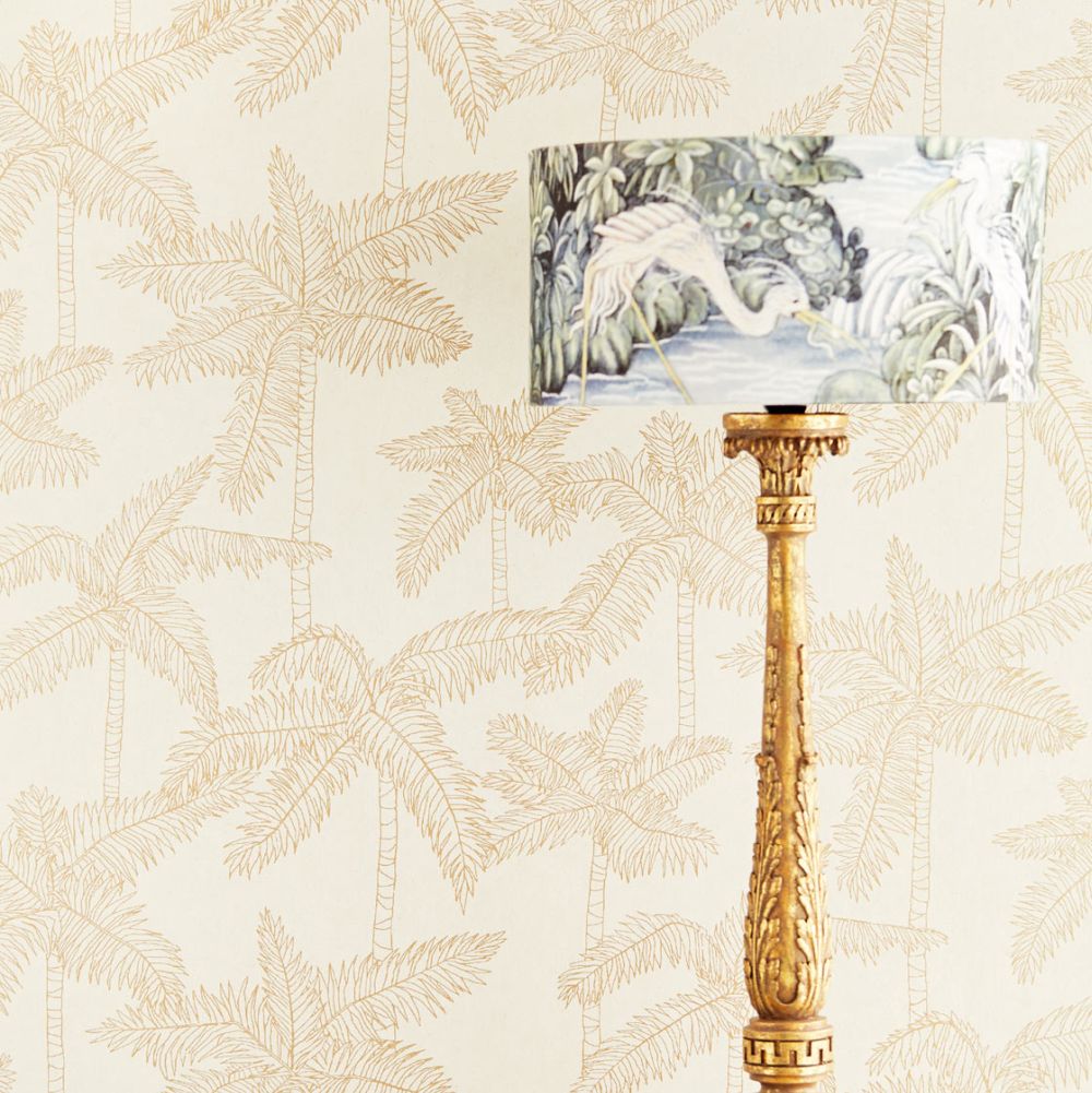 Palm Tree Wallpaper - Metallic Gold - by Eijffinger