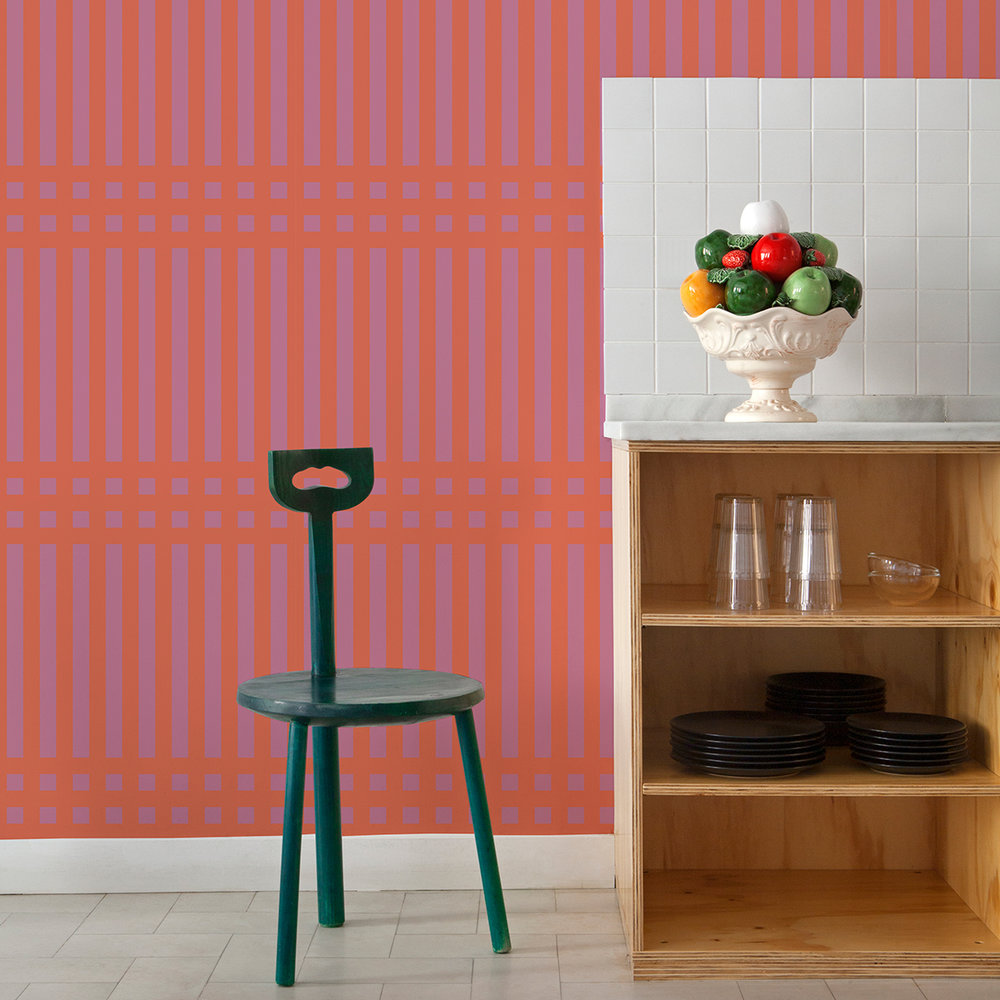Grids Wallpaper - Light - by Coordonne