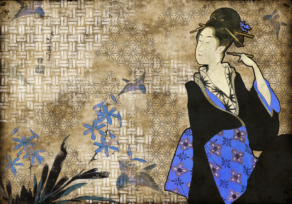 Geisha Graffiti Mural - Kage - by Coordonne