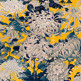 Chrysanthemums set of 3 panels Mural - Yellow - by Mind the Gap. Click for more details and a description.