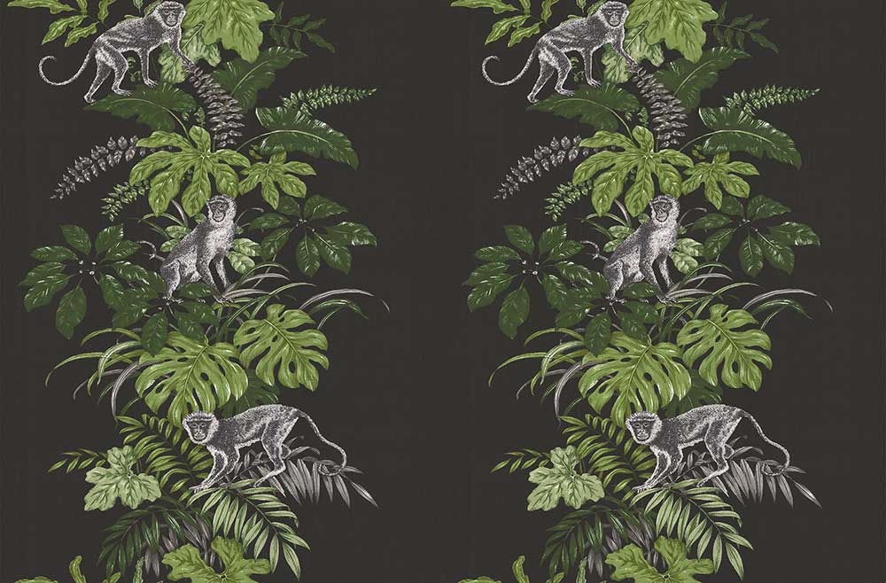 Monkeying Around Fabric - Zinc - by iliv